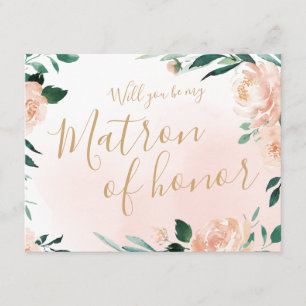 Convites Jardim romântico você será minha matrona da hon