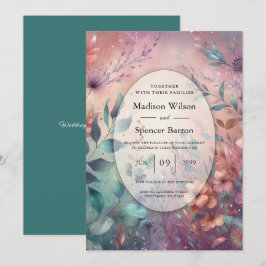 Convites Jardim Secreto em Casamento Brilhante à Noite