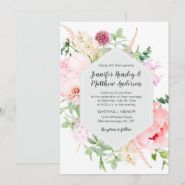 Convites Jardim Selvagem de Aquarela Casamento |