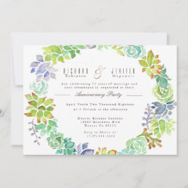 Convites Jardim Suculento | Festa de Aniversário de Aquarel