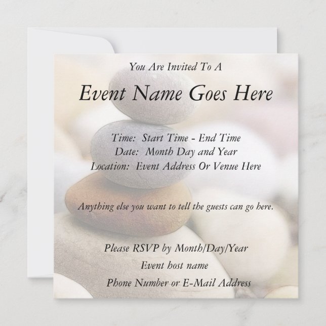 Convites Jardim Zen de Pedras (Frente)