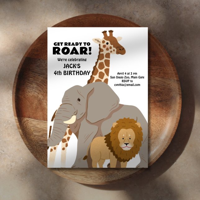 Convites Jardim Zoológico Criança (Criador carregado)
