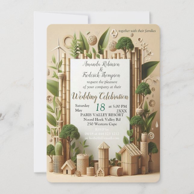 Convites Jardins e Edifícios ecológicos em Harmonia (Frente)