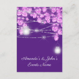 Convites Jarras de Luz de Casamento Brilho Roxo Violeta Ros