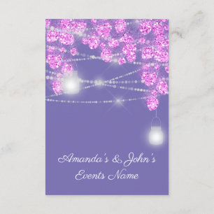 Convites Jarras de Luz de Casamento Rusticas Brilho Roxo Ro