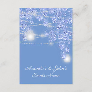 Convites Jarras de Luzes de Casamento Rustico Brilho Azul F