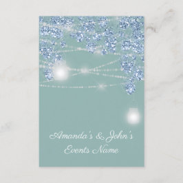 Convites Jarras de Luzes de Casamento Rústico Brilho Azul H