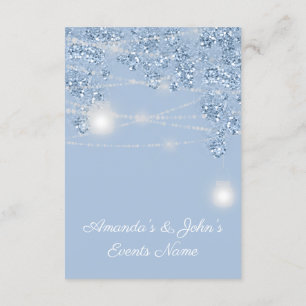 Convites Jarras de Luzes de Casamento Rústico Brilho Azul P