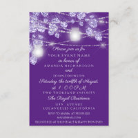 Jarras de Luzes de Casamento Rustico Brilho Roxo V