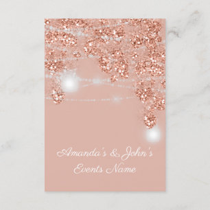 Convites Jarras de Luzes de Casamento Rustico Rose Gold Blu