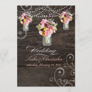 Convites JARS DE MASSA PixDezines/PAINÉIS DE MADEIRA RUSTI