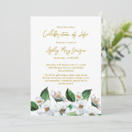 Convites Jasmine Celebration of Life Funeral