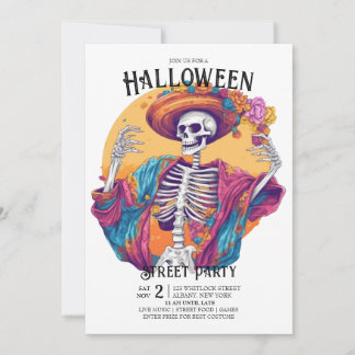 Convites Jaunty Skeleton Flamboyant Dance Halloween Party