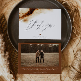 Convites JAYLA Boho Terracotta Queimou Laranja Obrigado