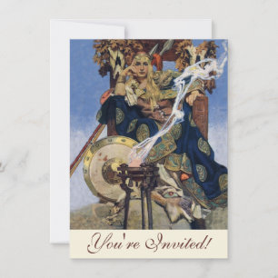 Convites JC Leyendecker Rainha Maeve Guerreira Celta