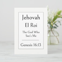 Convites Jehovah El Roi, Nome de Deus, Bíblia Encorajadora