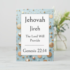 Convites Jehovah Jireh, Nome de Deus, Escritura Encorajador