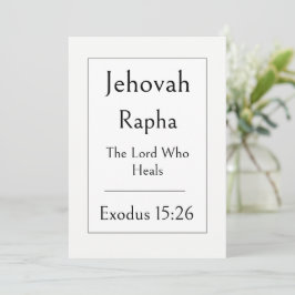 Convites Jehovah Rapha, Nome de Deus, Bíblia Encorajadora