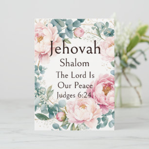 Convites Jehovah Shalom, Peônias Rosa Coroa de Eucalipto Ar