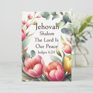 Convites Jehovah Shalom, Tulipas Rosa Eucalipto Caprichoso