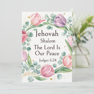 Convites Jehovah Shalom, Tulipas Roxas Rojos Eucalipto Arte