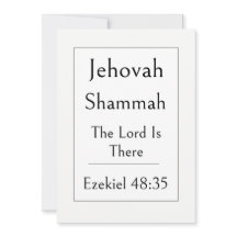 Jehovah Shammah, Nome de Deus, Bíblia Encorajadora
