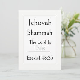 Convites Jehovah Shammah, Nome de Deus, Bíblia Encorajadora