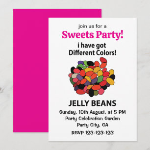 Convites Jelly Beans Coloridos Jelly Beans Divertidos