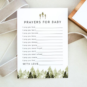 Convites JENNA Mountain Pine Prayers for Baby Card