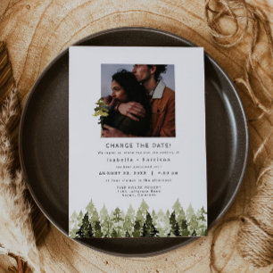 Convites JENNA Rustic Pine Tree Weding Resgule
