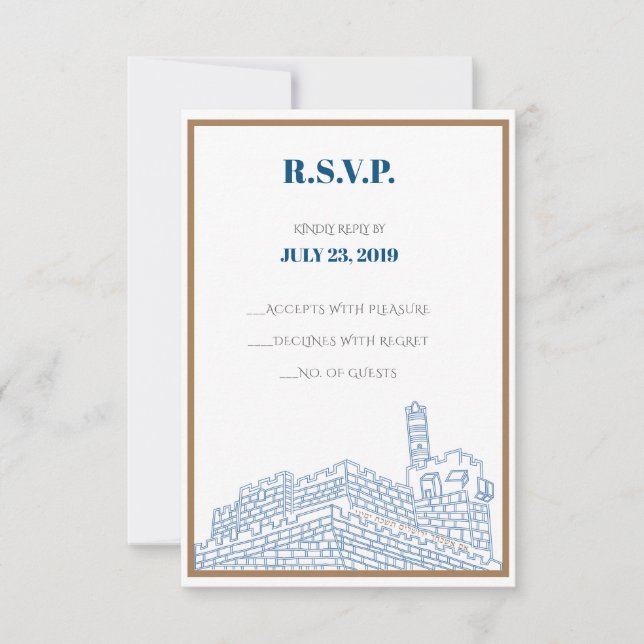 Convites Jerusalem Walls RSVP CARDS (Frente)