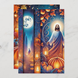 Convites Jesus do Dia das Bruxas Cristão Vibrante Imprimíve