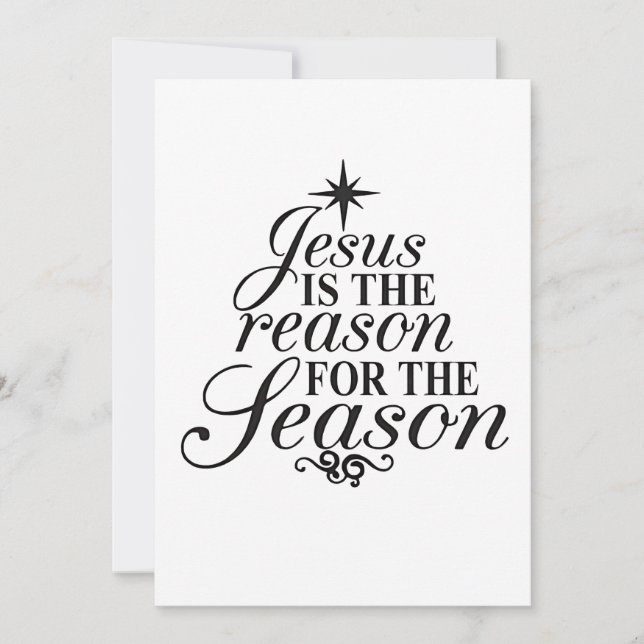 Convites Jesus É A Razão Da Temporada De Natal  (Frente)