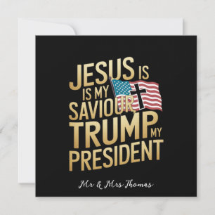 Convites Jesus é meu salvador, Trump é meu presidente