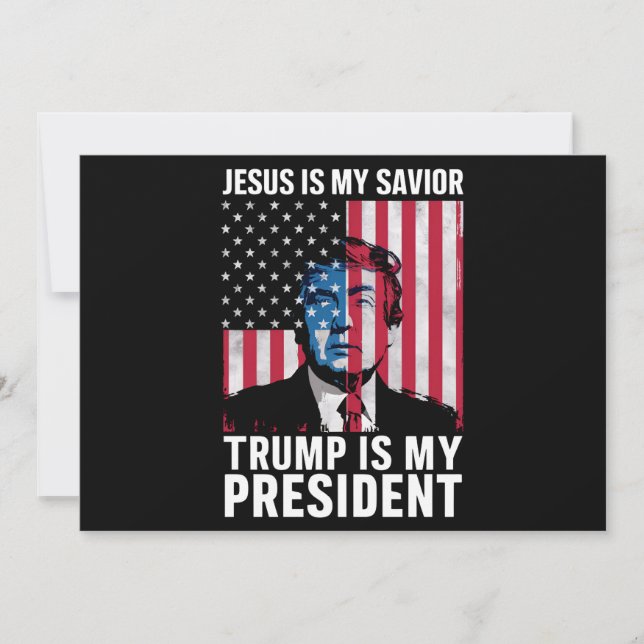 Convites Jesus é meu salvador Trump é meu presidente 2024 (Frente)