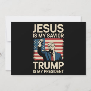 Convites Jesus É Meu Salvador Trump É Meu Presidente 47 EUA