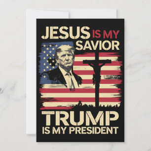 Convites Jesus É Meu Salvador Trump É Meu Presidente Bandei