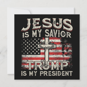 Convites Jesus é o meu salvador é o meu presidente american