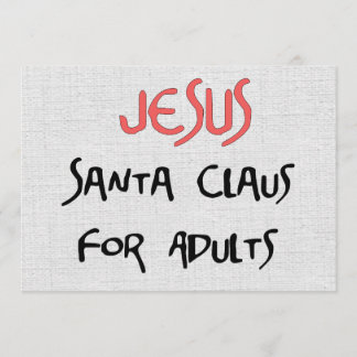 Convites Jesus é papai noel para adultos