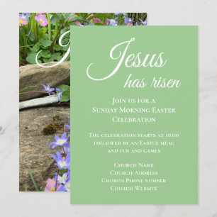 Convites Jesus Ressuscitou Serviço Religioso Cristão da Pás