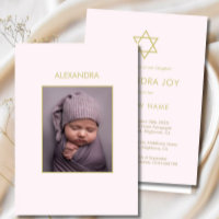 Jewish Baby Naming Photo Pink Dourada Girl Religiã