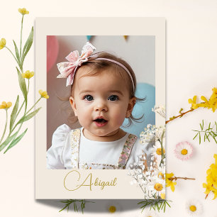 Convites Jewish Baby Naming Photo Watercolor