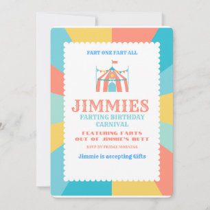 Convites Jimmies Farting Birthday Carnaval