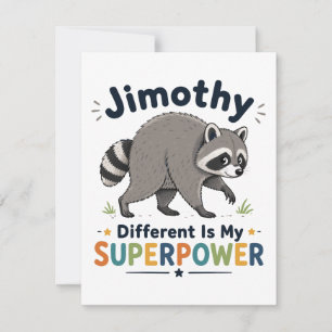 Convites Jimothy diferente é meu superpoder