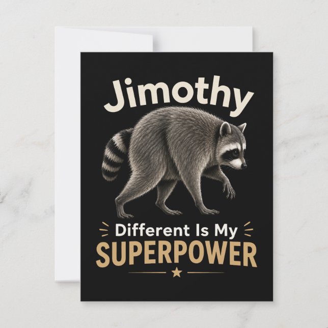Convites Jimothy diferente é meu superpoder (Frente)
