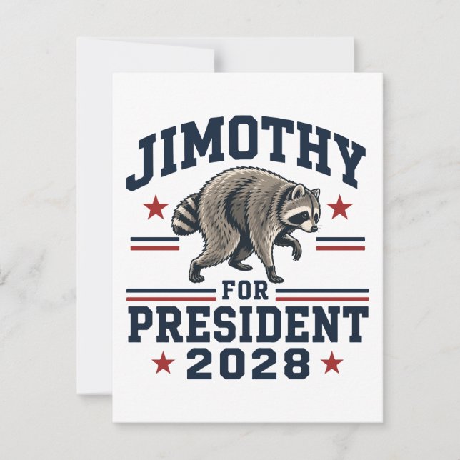 Convites Jimothy para presidente 2028 (Frente)