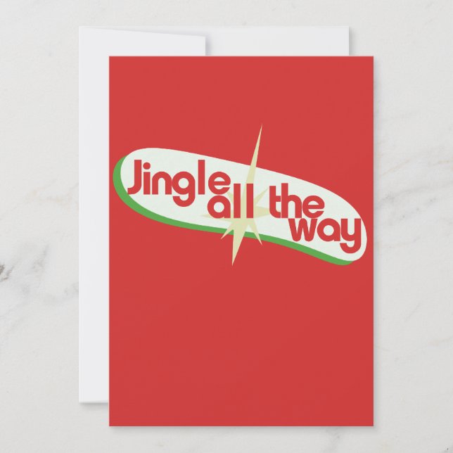 Convites Jingle até o Natal retrô (Frente)