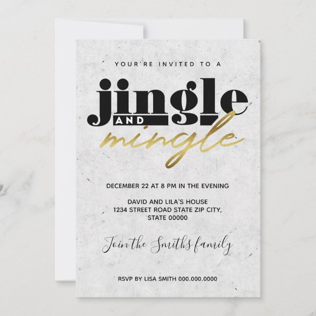 Convites Jingle e Mingle (Frente)