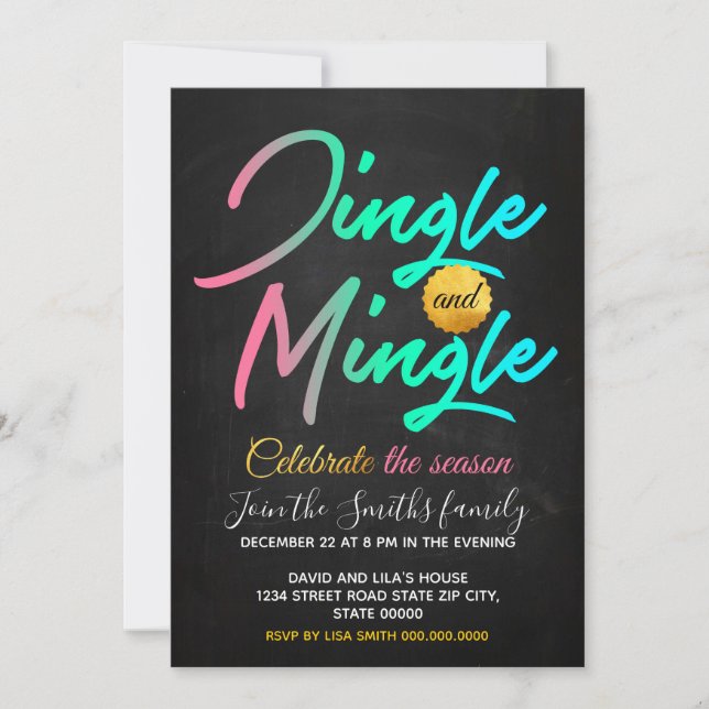 Convites Jingle e Mingle (Frente)