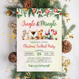 Convites Jingle E Mingle Christmas Cocktail Party